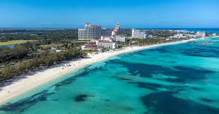 Aerial view of Cable Beach with Baha Mar resorts in the distance: the Caribbean market Workzoom is built to serve at first-class quality.