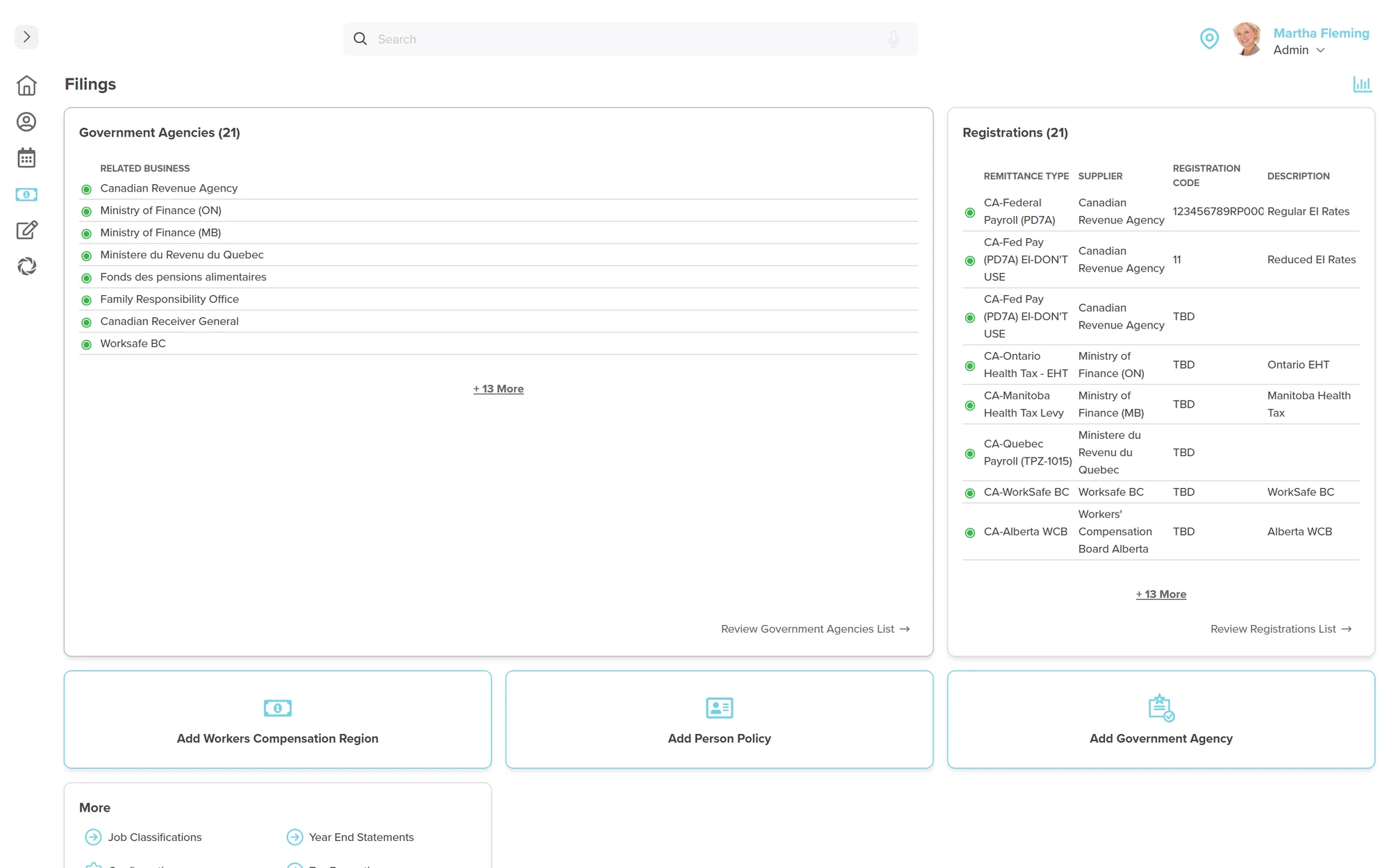 Workzoom payroll filings: Bahamian National Insurance Board contributions calculated natively inside the pay run.