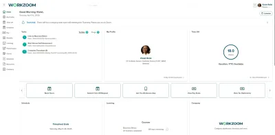 Workzoom unified HR and payroll dashboard, compared with Dayforce
