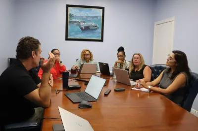 Workzoom team during a client working session in the Bahamas